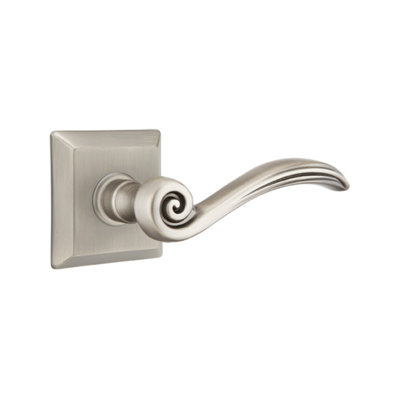 Elan Wave/Drop Privacy (Bed & Bath) Door Lever with Square Rosette