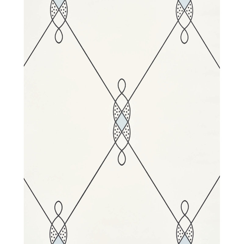 Papier peint Schumacher x David Oliver Diso, Bleu