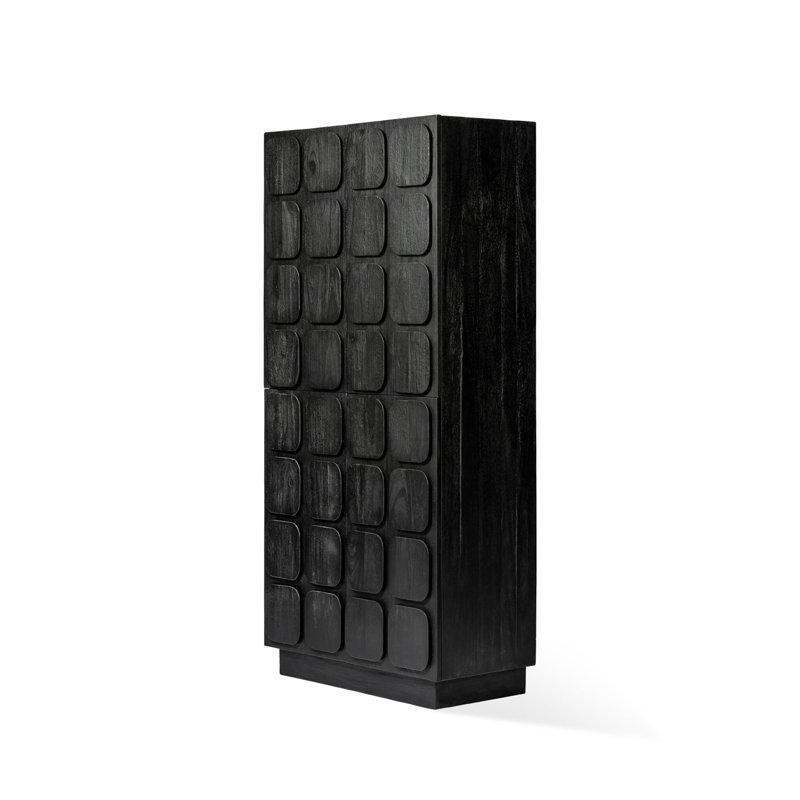 Naviah Solid Wood Standard Accent Cabinet, Black
