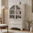 52.17"H Glass Door Display Case Storage Cabinet With 2 Drawers And Adjustable Shelf, Spacious Storage Solutions, Curio Cabinet-1555313526