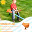 Balançoire à bascule multicolore pour terrain de jeu extérieur, 4 sièges confortables, structure en fer robuste, 30 po x 18 po x 7 po, 38 lb, améliore la coordination de la chaise de jardin pivotante, inclinable