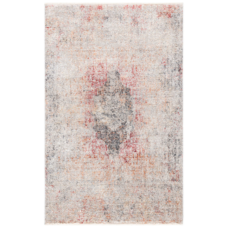 Tapis gris / rouge Dream 424, Rectangle 2 pi 6 po x 4 pi