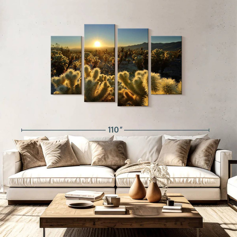 Harnek Cholla Cactus Garden, 48" H x 75" W