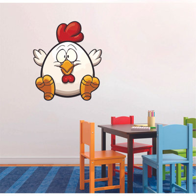 Adhésif décoratif poulet et œuf