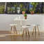 Area Outdoor Round Teak Side Table-1847903469