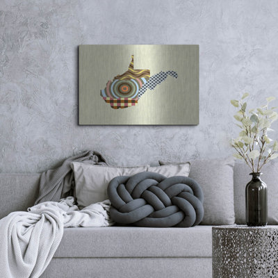 Luxe Metal Art 'West Virginia State Map' by Lanre Adefioye, Metal Wall
