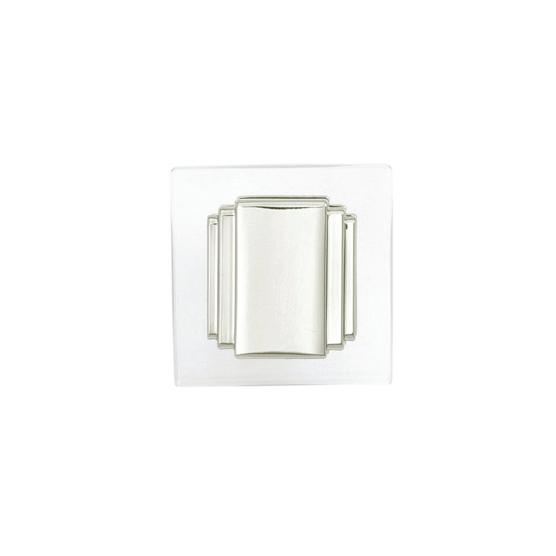 Poignée carrée de 1-1 / 4 po Belleclaire, Nickel poli