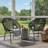 NUSA OUTDOOR PATIO WICKER CHAIR, BLACK PE RATTAN & IRON FRAME, SET OF 2, Chair-578347249