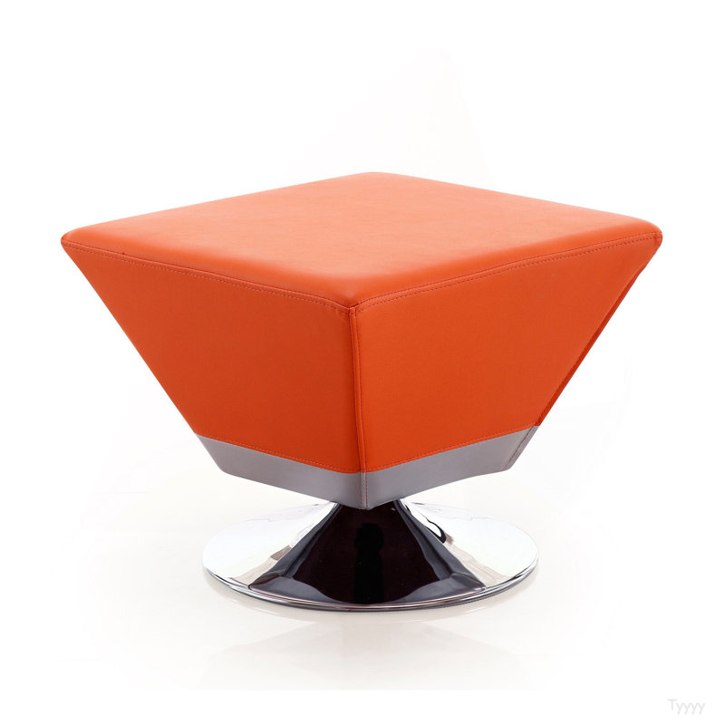 Repose-pieds décoratif orange