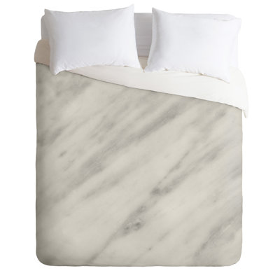 Ensemble de housse de couette en marbre italien Carrara