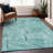 Premium Machine Washable Prisco Teal Rug-184601298