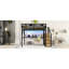 Grand lit mezzanine avec escalier, bureau, station de charge, rangement, métal, 400 lb, noir, lumières de chambre à coucher avec charge en métal et garde-robe, espace d'étude