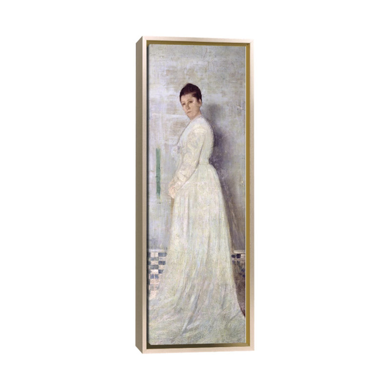 Harmonie en blanc - impression d'art mural, 60 po x 20 po, Toile avec cadre, Champagne