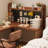 Nut-brown L-Shaped Solid Wood writing desk-118245263