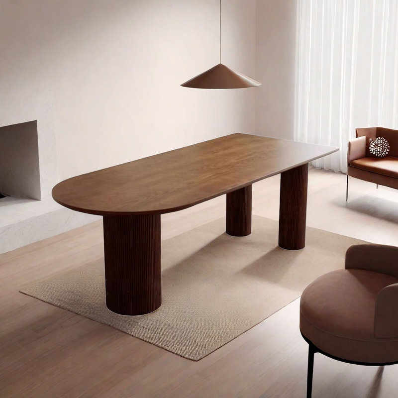Table de salle à manger Vasthi, H 29,5 po x L 78,7 po x l 31,4 po