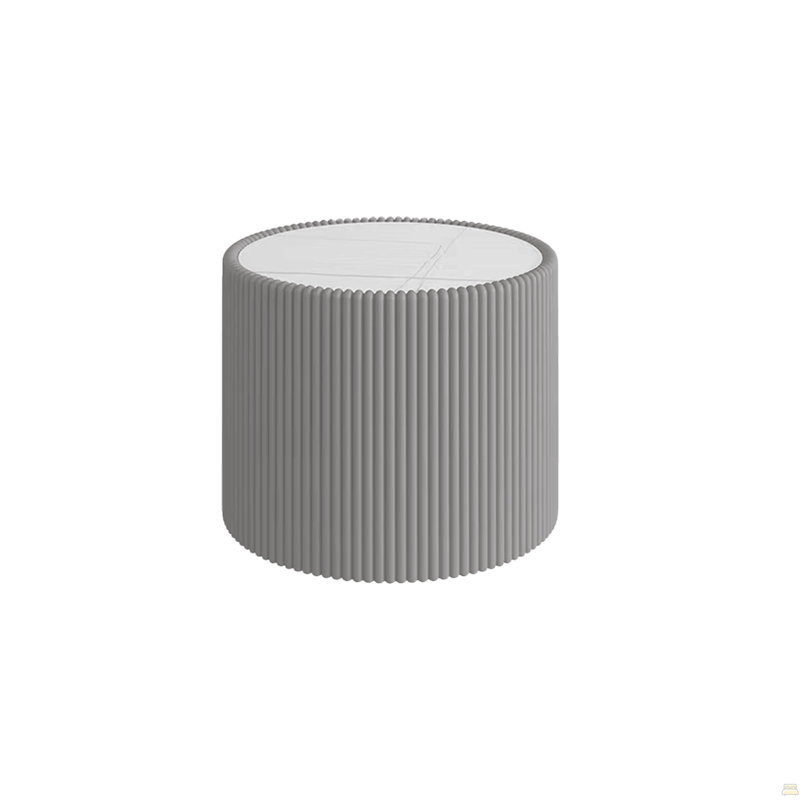 Table basse moderne en cuir fritté clair, Gris