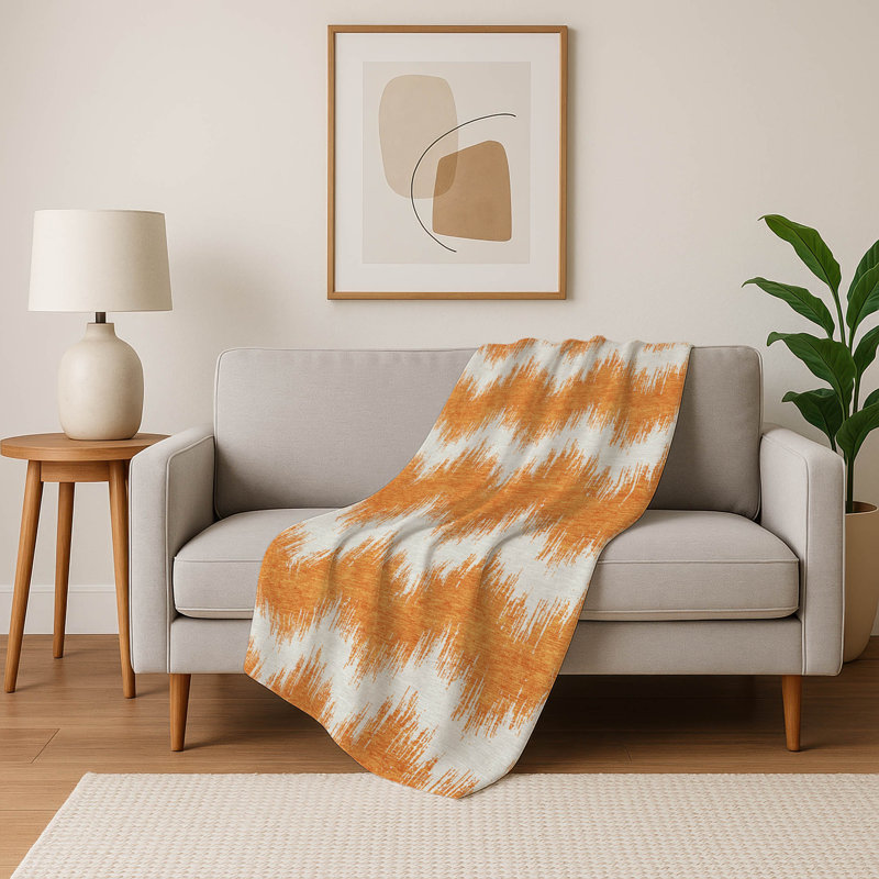 Jeté de lit Sherpa ASB874, Orange