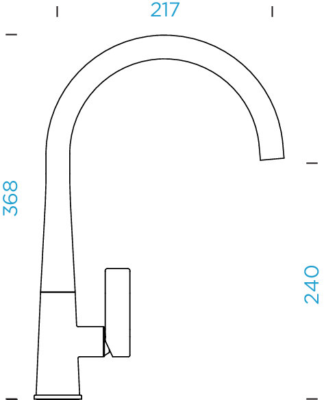 Gota High Pressure Single Lever Monobloc Tap, White