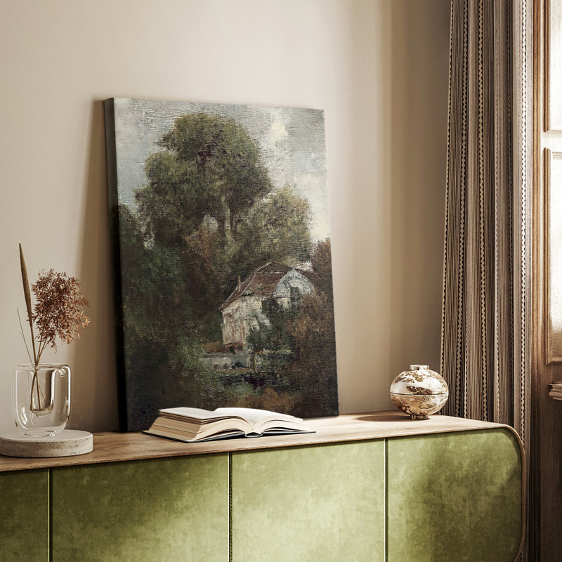 Paysage rétro CXCIV - galerie Cavas sur mesure, H 48 po x l 32 po