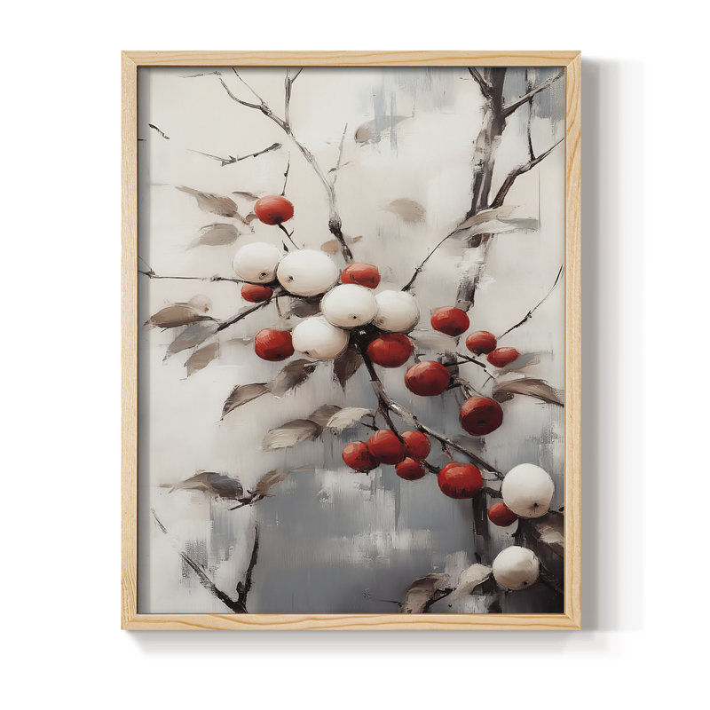 Art des Fêtes de Noël - série 2 - CXCIV, reproduction encadrée - bois massif, H 30 po x l 24 po, Naturel