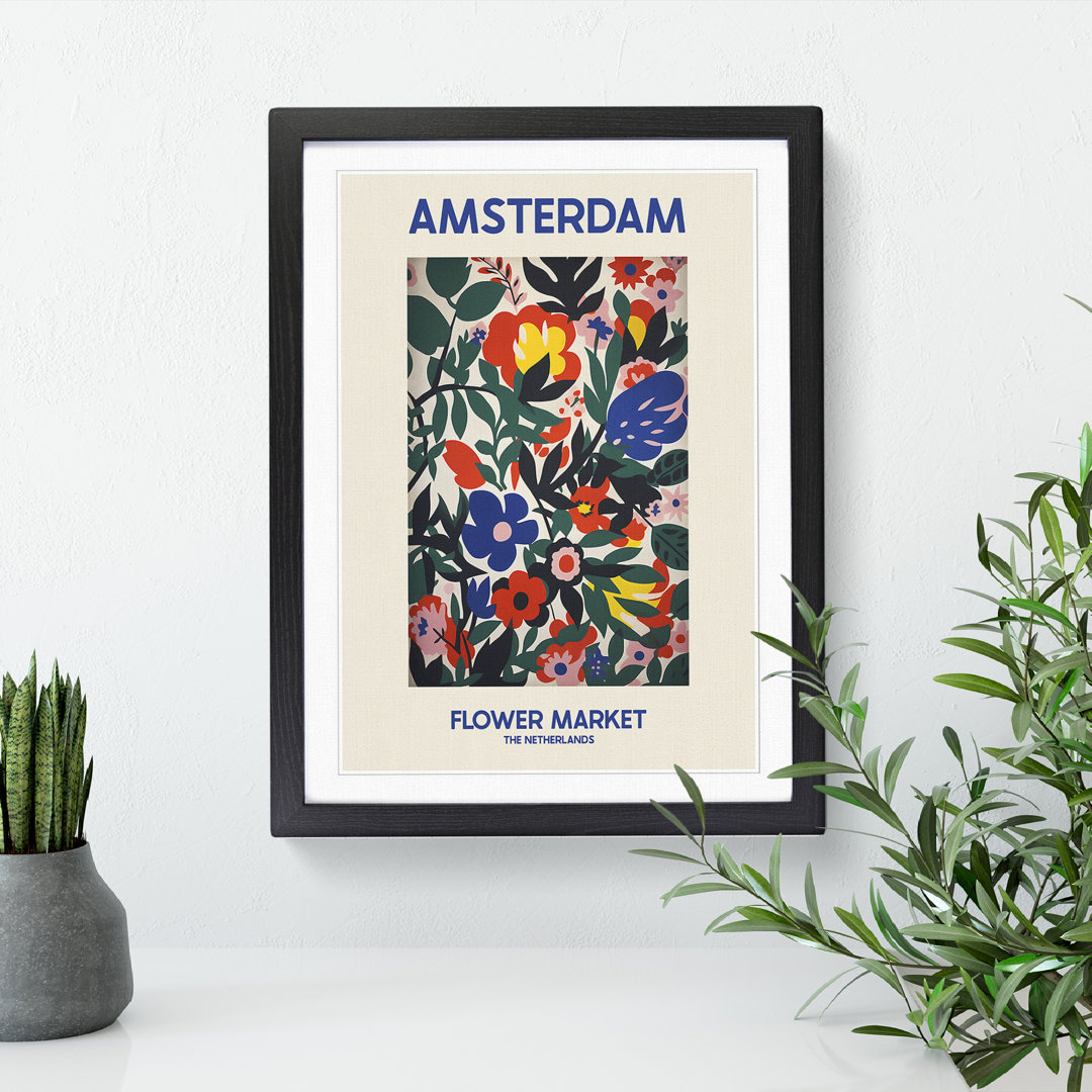 Amsterdam Flower Market Exhibition 6 - Single Picture Frame Print on Wood