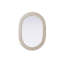 Miroir Dennard ovale cornhusk 42 en lin blanc-108306254