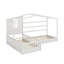 Lit simple en bois avec clôture-417821807