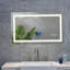 Miroir de salle de bain à DEL avec avant et rétroéclairage-311090606