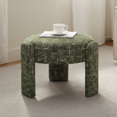 Modern Unique Design 20.5" W Polyester Upholstered Ottoman 