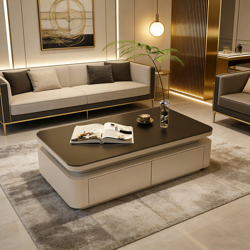 Althoff, H 15,74 po x L 39,37 po x l 19,68 po, Noir, Beige/gris