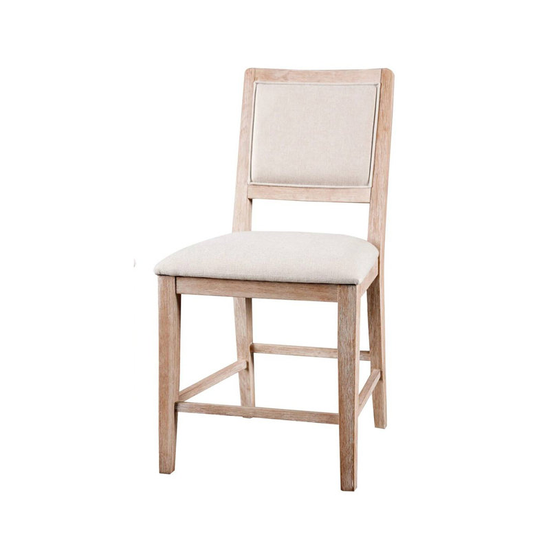 Chaise de comptoir transitionnelle de 22,4 po (2 / RTC), naturel vieilli