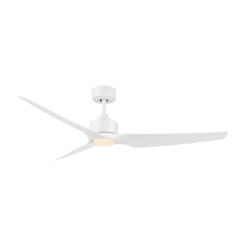 60" Stella 3 - Blade Outdoor/Indoor Smart Ceiling Fan with Remote Control and Light Kit Included Included, Works With Google Assistant, Amazon Alexa, Samsung Smart Things