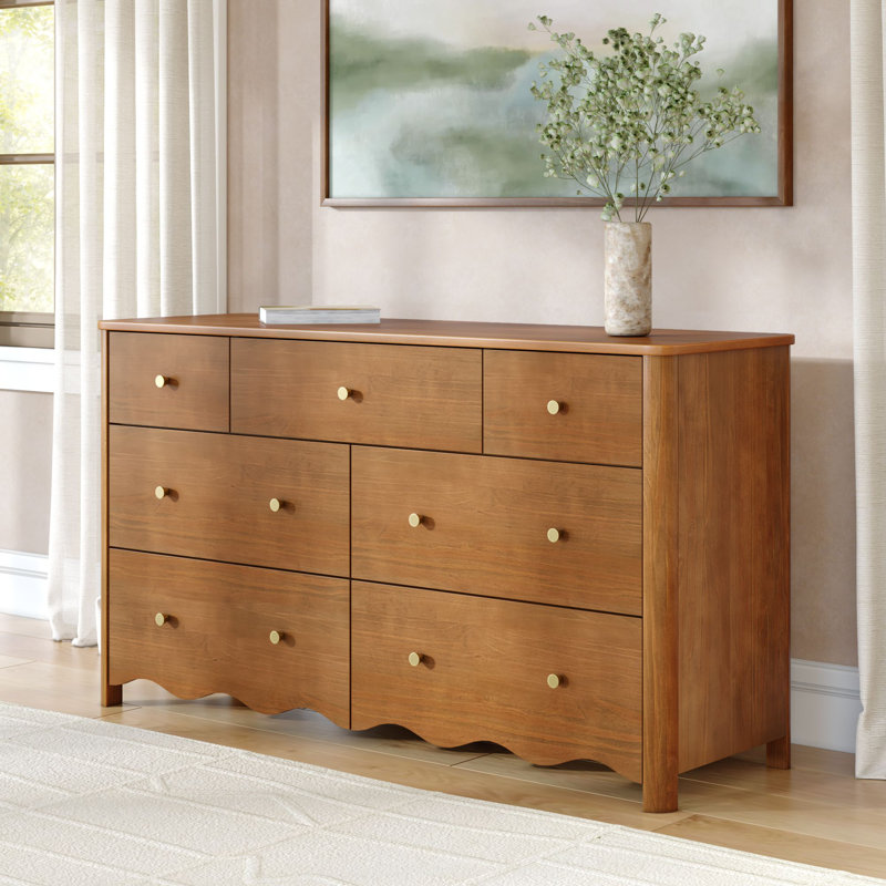 Sutton 7 Drawer Dresser, Pecan, Pecan
