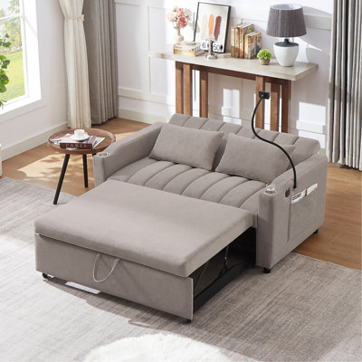 55.9" Convertible Sofa Bed Loveseat Sofa