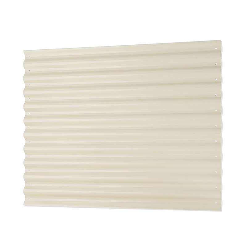 Metal Weather Resistant Extension Element For Raised Garden Bed, Beige
