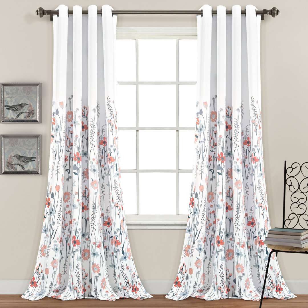 Clarissa Polyester Room Darkening Curtain Pair (Set of 2) Lush Decor Curtain 