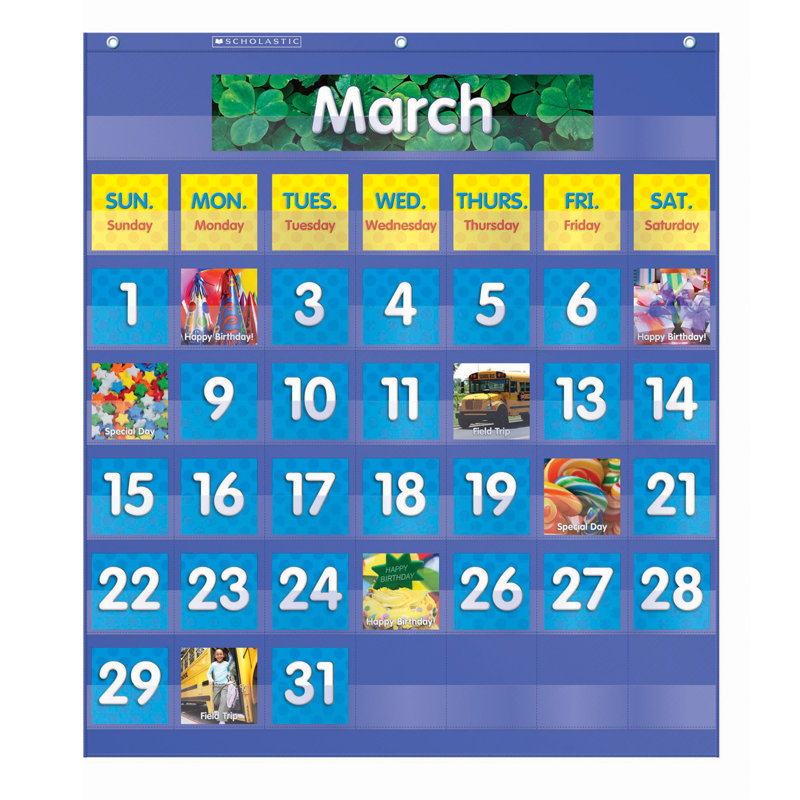 Calendrier de poche mensuel