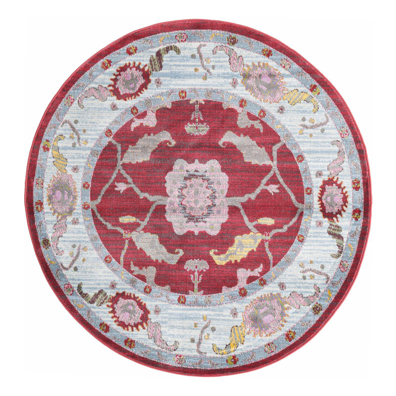 Paragon Geometric Indoor Rug, Round 5'5"