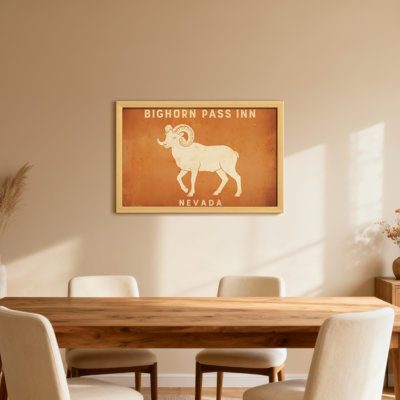Animaux, bighorn, ram, Nevada, auberge, impression de motif