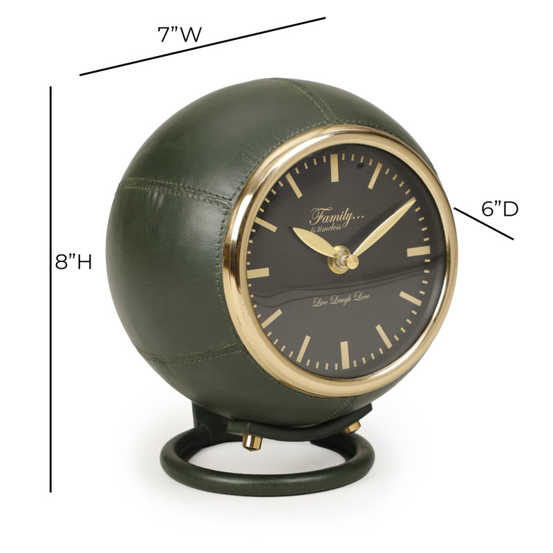 Draper Dark Green Designer Standing Accent Clock
