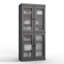 Armoire de salle de bain autoportante 100% bois massif 32 "avec portes en verre givré et tablettes réglables - Rangement de salle de bain moderne-280384357