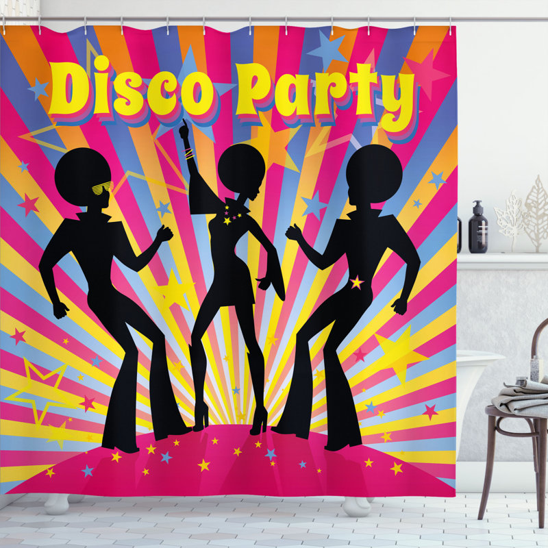 Shower Curtain with Hooks Included, 69" H x 105" W
