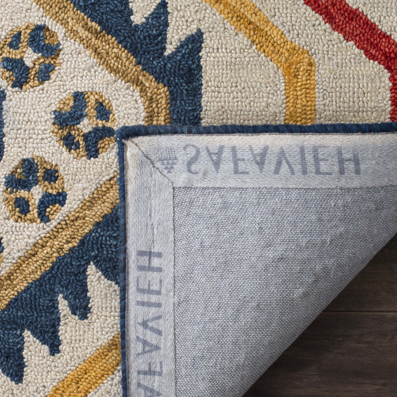 Deyoung Hand Tufted Wool Geometric Rug, Rectangle 5' x 8'