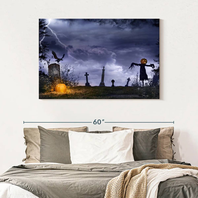 Kelan Horror Graveyard Scarecrow, 32" H x 48" W