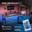 Gaming L Shaped Computer Desk, 55" Home Office Desk with Shelves, L Shape Computer Corner Desk with Charging Port, Gaming Table Power Outlet Build in, LED Writing Desk with Monitor Stand Black