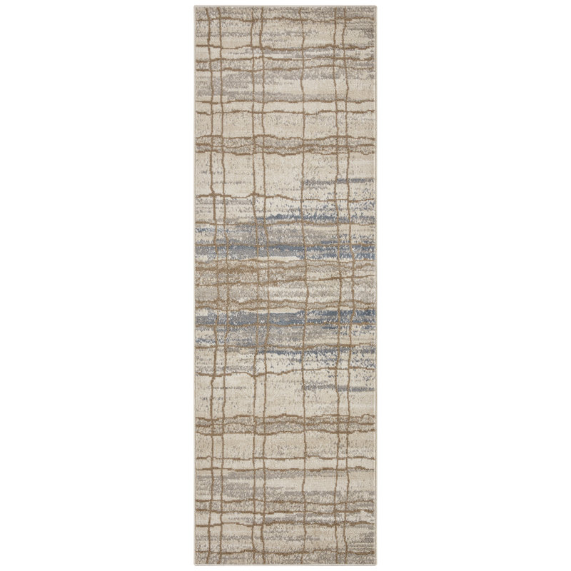 Handwoven Beige/Khaki/Grey Rug, Runner 80 x 200cm