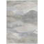 Tapis intérieur lavable abstrait beige et gris 3 pi x 5 pi