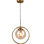 E27 cercle cuivre or ambre verre nordique moderne lampe suspendue lampe de cuisine lampe de salle à manger lampe suspendue salon