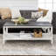 Table basse bicolore à cadre en V avec tablette de rangement inférieure-1767665939-1767665936