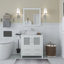 Ensemble de meuble-lavabo simple avec miroir -27042727-116868046